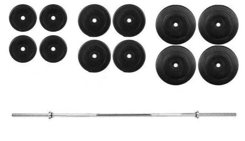 Штанга наборная с прямым грифом WCG сталь 1800х30 мм 80 кг