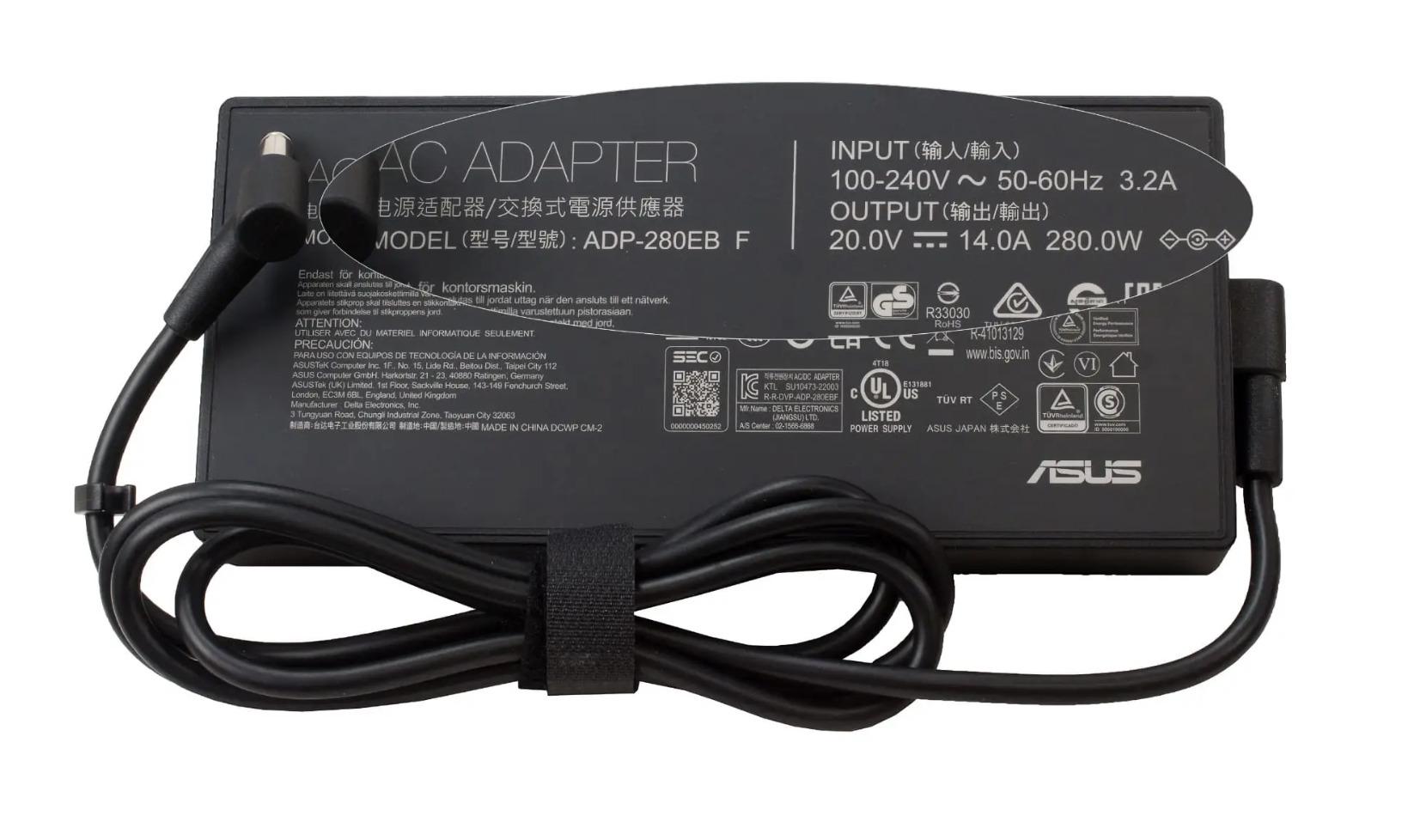 Блок питания для ноутбука Asus 280W 20V 14А 6х3,7 мм (03137)