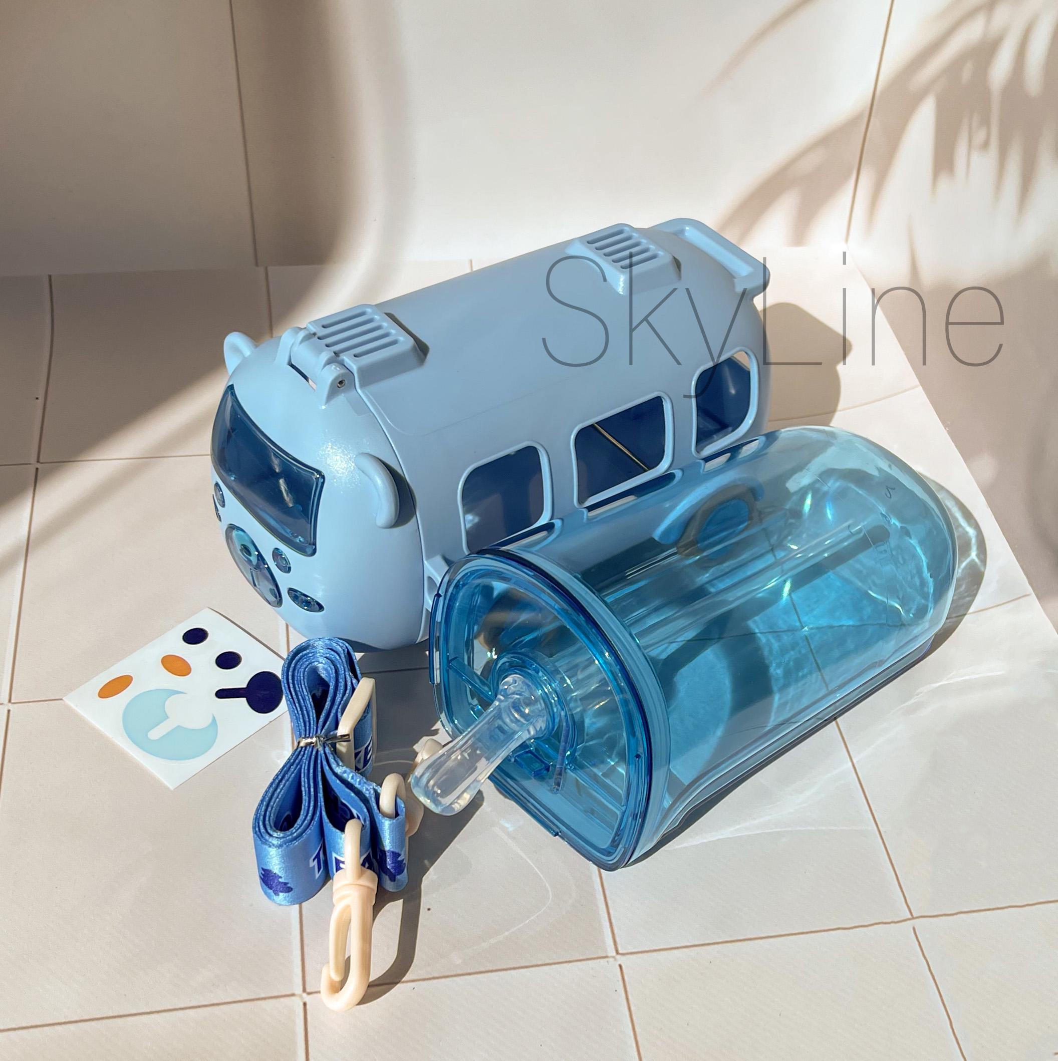 Детская бутылка автобус для воды ARDESTO Bear Bus со шнурочком и наклейками 500 мл Синий - фото 5 Детская бутылка автобус для воды ARDESTO Bear Bus со шнурочком и наклейками 500 мл Синий - фото 5