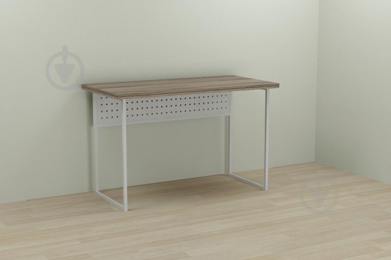 Компьютерный стол Ferrum-decor Майк 75x100x60 белый ДСП Дуб Сонома Труфель 32мм