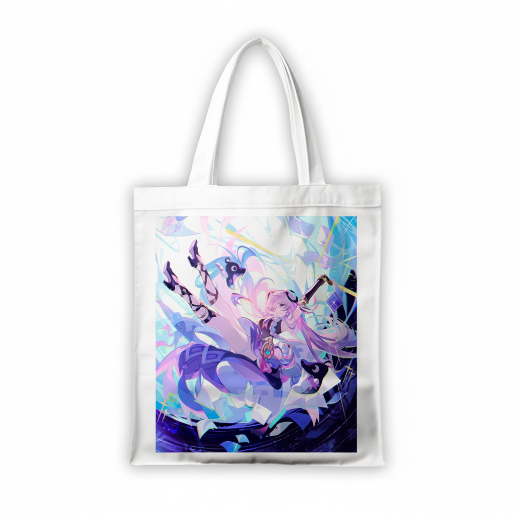 Сумка-шопер Genshin Impact Сітлалі з льону Білий (17279)