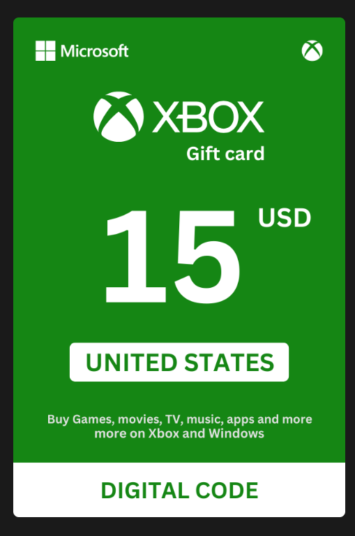 Карта пополнения Xbox Live Gift Card 15 USD (22736393)