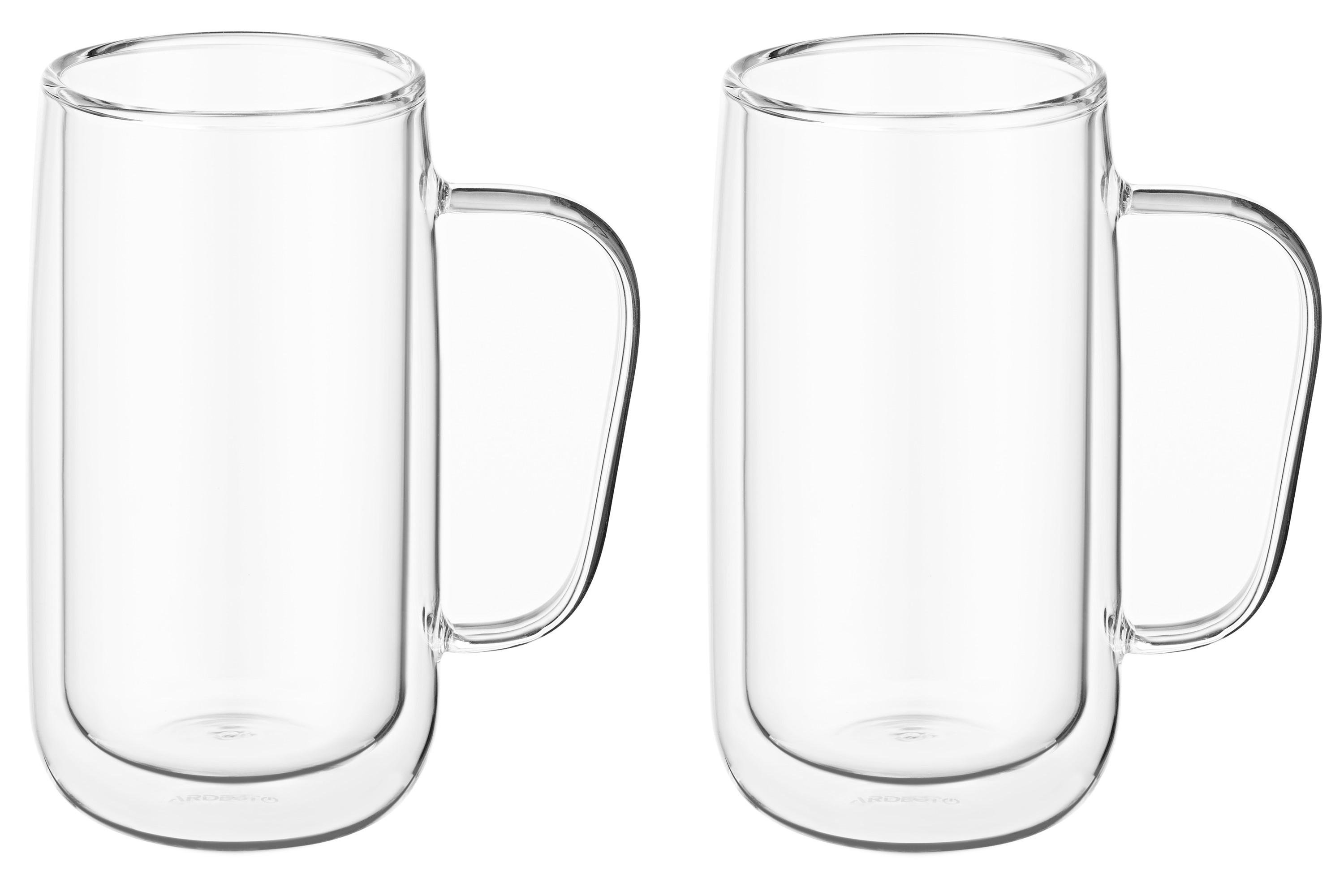 Набор чашек с двойными стенками Ardesto AR2640BHR 400 мл 2 шт. Прозрачный (cedb3744)