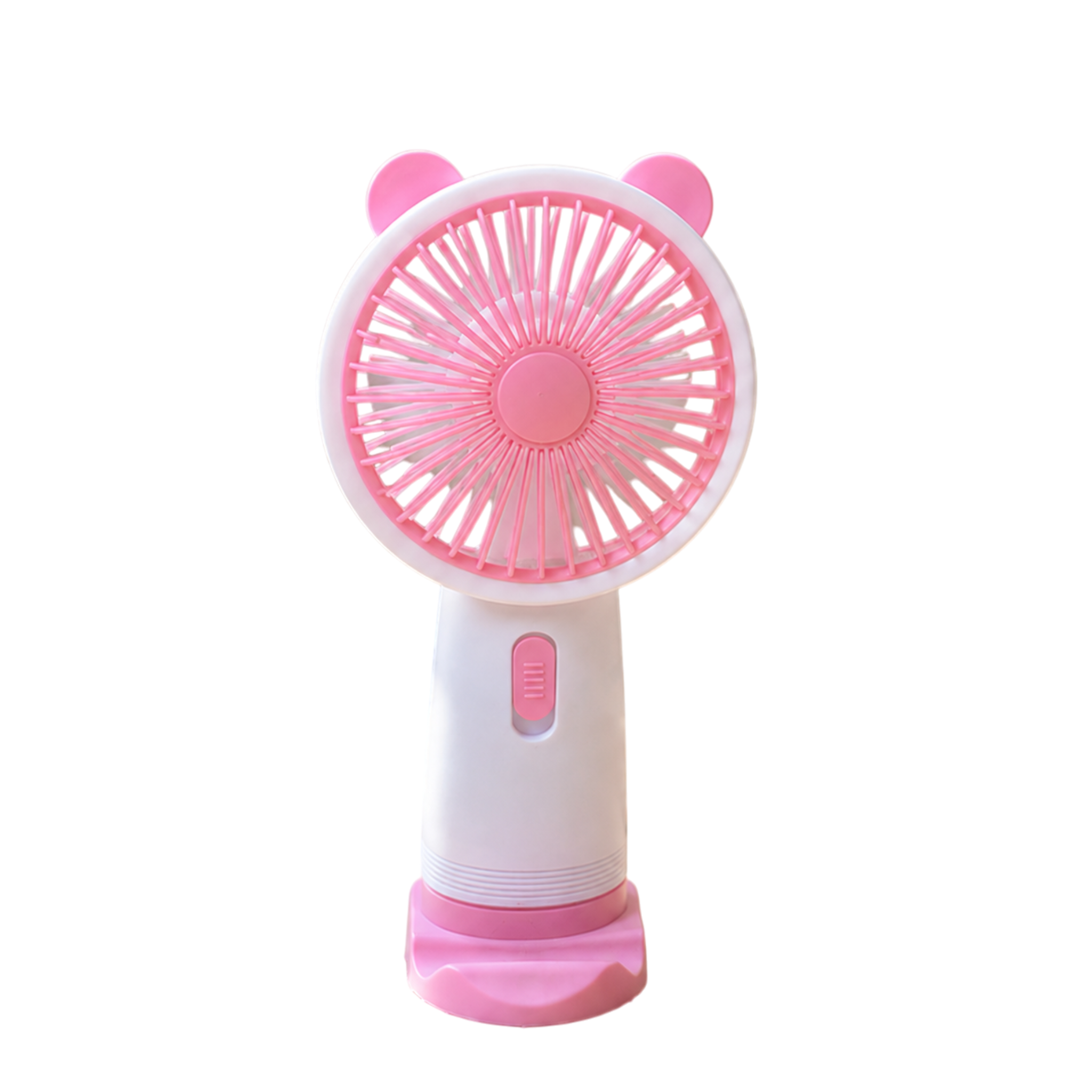 Вентилятор портативный Mini Fan 216C на аккумуляторе с подставкой для телефона White (35463732)
