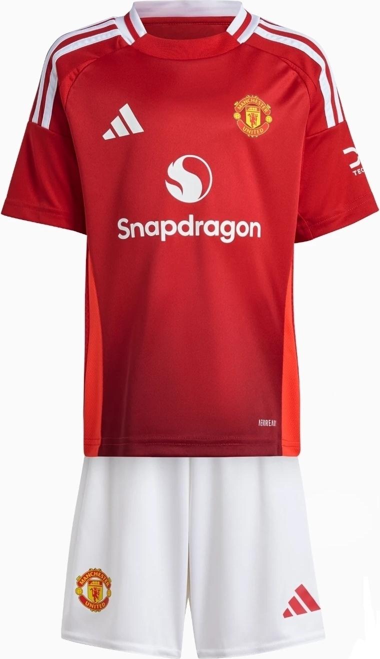 Футбольная форма детская Манчестер Юнайтед 2024-2025 домашняя 155-165 см Красно-белый (F0024)