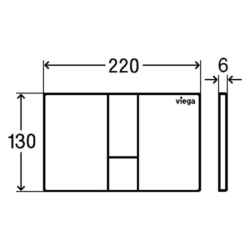 Кнопка зливу для інсталяції Viega Prevista Visign for Style 24 000008800 матована Чорний (112368) - фото 2