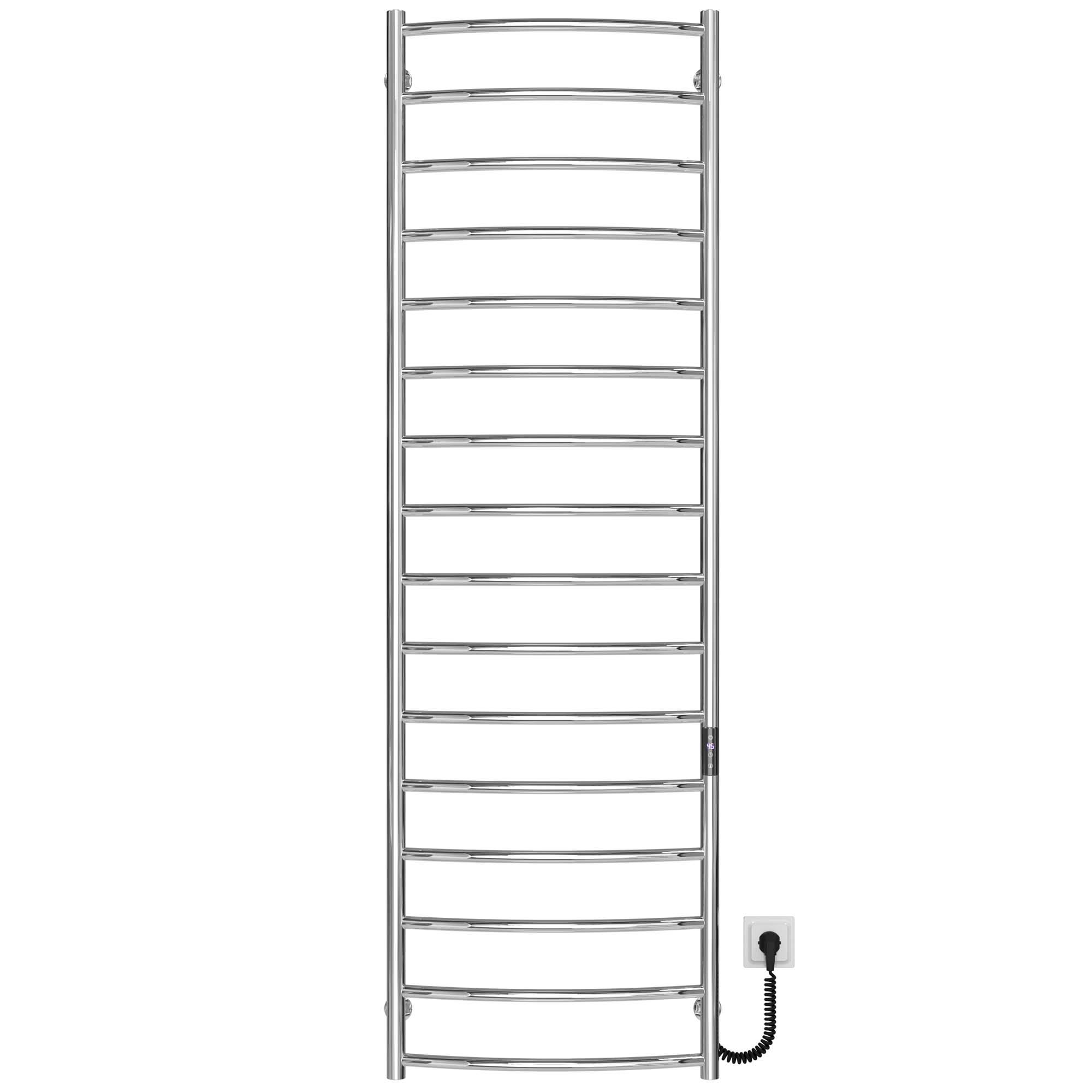 Полотенцесушитель электрический Deffi Классик П16 JD03 правое подключение нержавеющая сталь 500x1700 мм Хром (C.DK.170.50.16.ECR1)