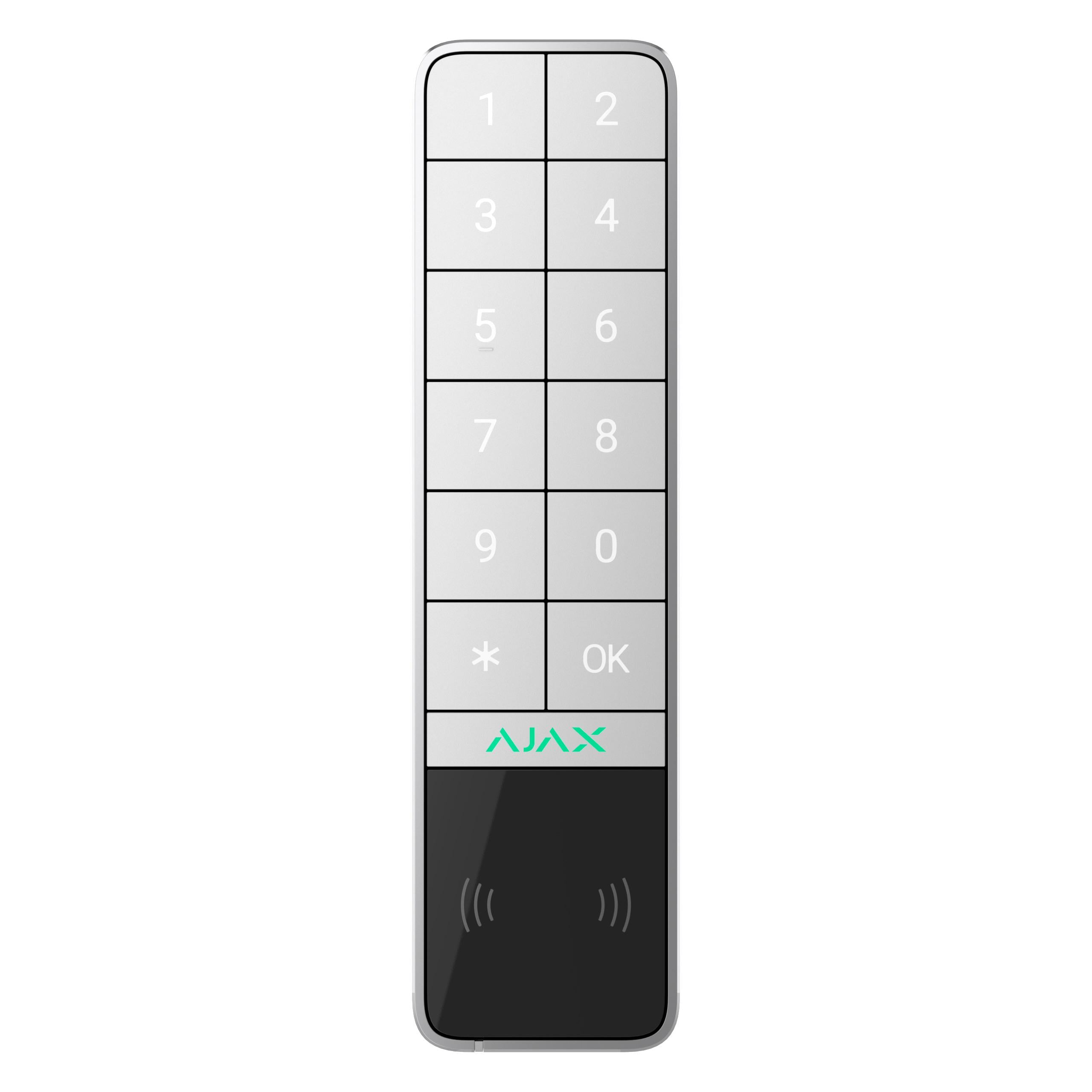 Клавіатура бездротова Ajax KeyPad Outdoor Jeweller White (17095)