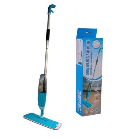 Универсальная швабра с насадкой для мытья окон и распылителем Healthy Spray Mop 450 мл Синий