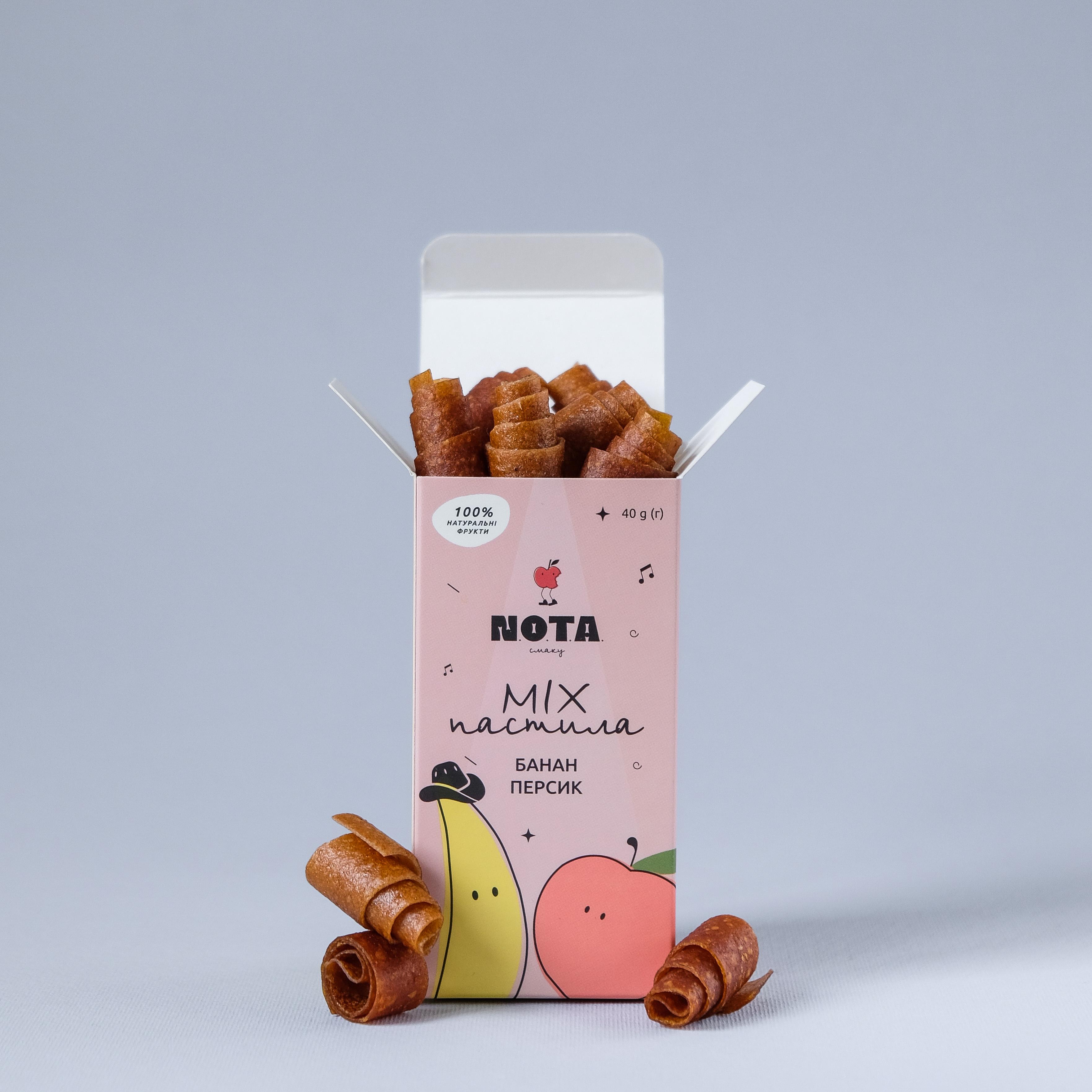 Пастила NOTAсмаку Микс Банан/Персик 40 г (14327295)