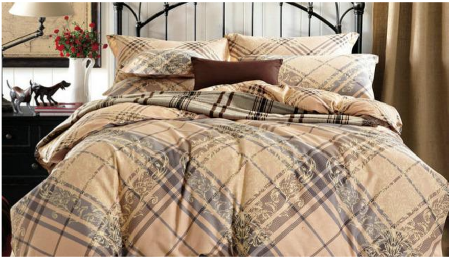 Комплект постельного белья Zastelli 4725A-4726B сатин евро 200х220 см Разноцветный (11261)