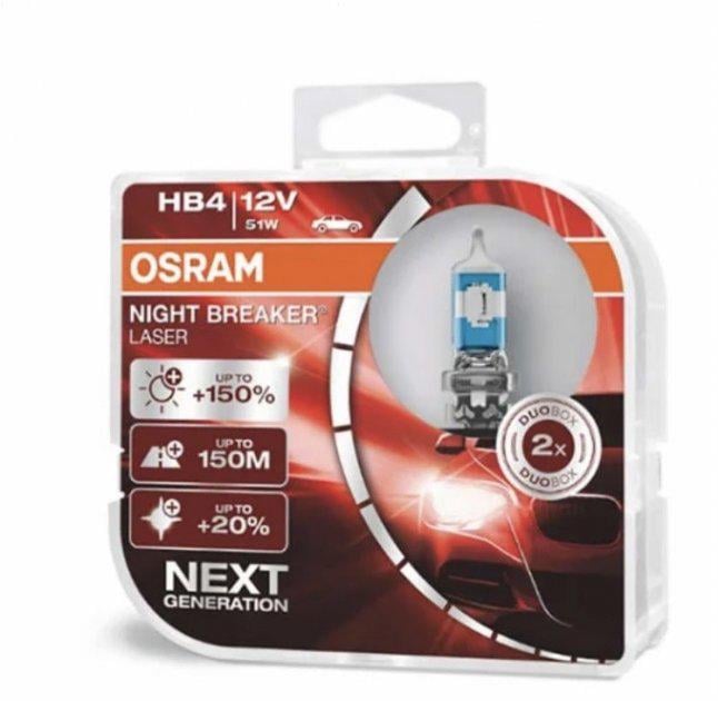 Лампи галогенні HB4 Osram Night Breaker LASER 55W (1564)