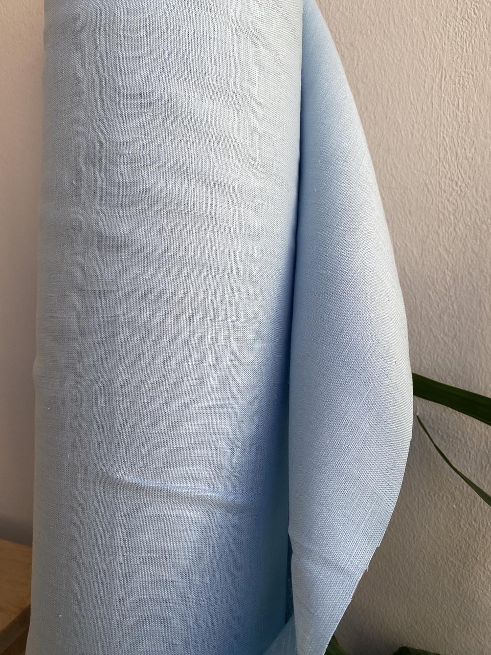 Ткань LINEN PLUS 100% лен 140 см 185/1305 Светло-голубой - фото 2 Ткань LINEN PLUS 100% лен 140 см 185/1305 Светло-голубой - фото 2