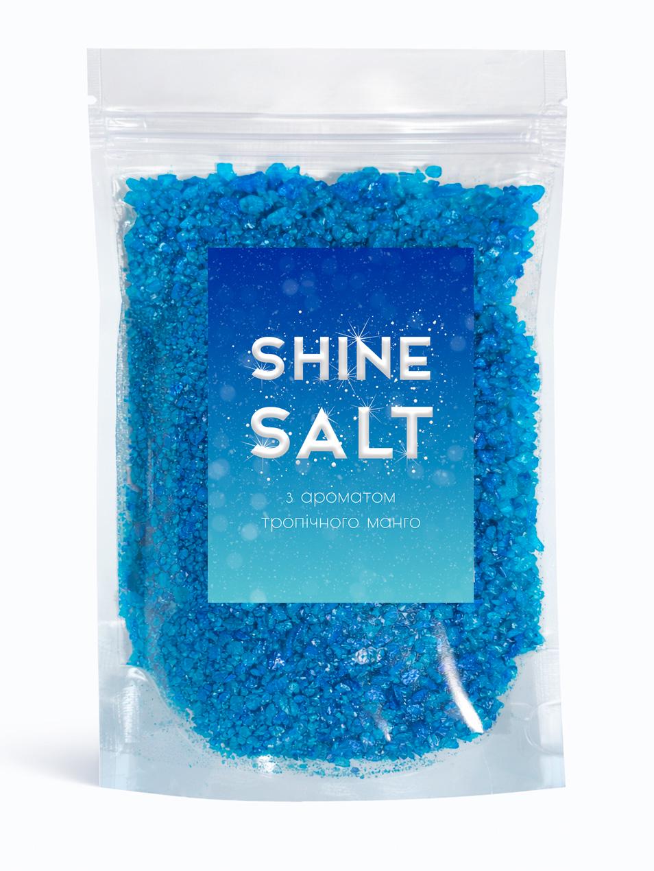 Шиммер-соль для ванны Тропическое манго с перламутром 200 г Голубой (31947885)