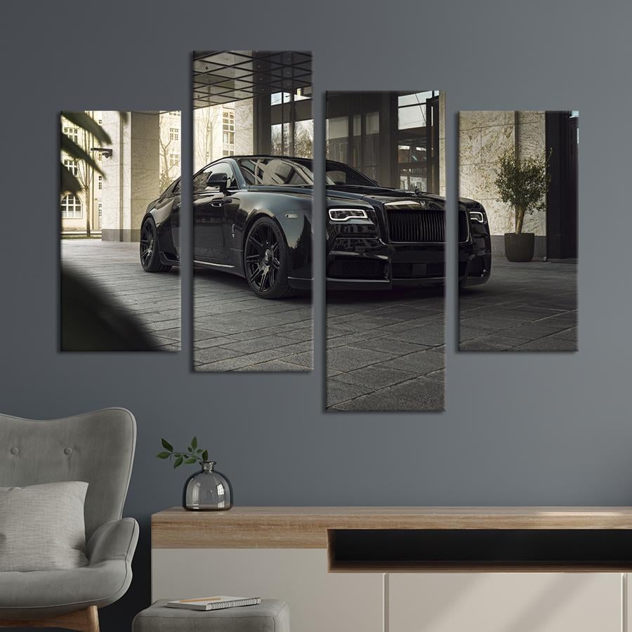 Картина на холсте Модный автомобиль Rolls-Royce Wraith 129x90 см (1399-42)