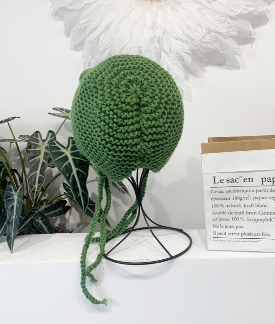 Шапка теплая вязаная Лягушонок унисекс - фото 7