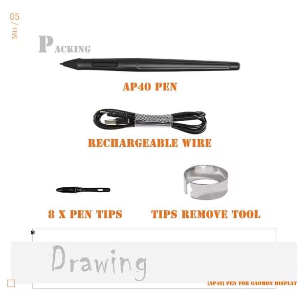 Стілус AP40 для графічного планшета GAOMON PD1560 - фото 5