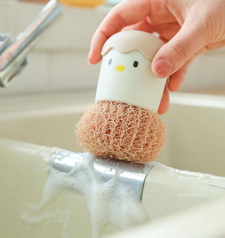 Набор мочалок для мытья посуды с держателем Курча 12676 5 пр. Розовый (4572514) - фото 4 Набор мочалок для мытья посуды с держателем Курча 12676 5 пр. Розовый (4572514) - фото 4