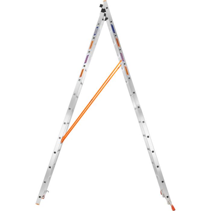 Драбина алюмінієва BLUETOOLS 3x14 сходинок (160-9010) - фото 2 Драбина алюмінієва BLUETOOLS 3x14 сходинок (160-9010) - фото 2