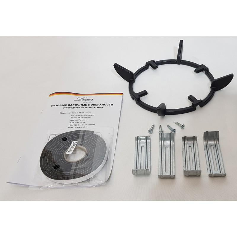 Варильна поверхня Luxor RG 650 BGL SS з підставкою для Wok (22694352) - фото 4