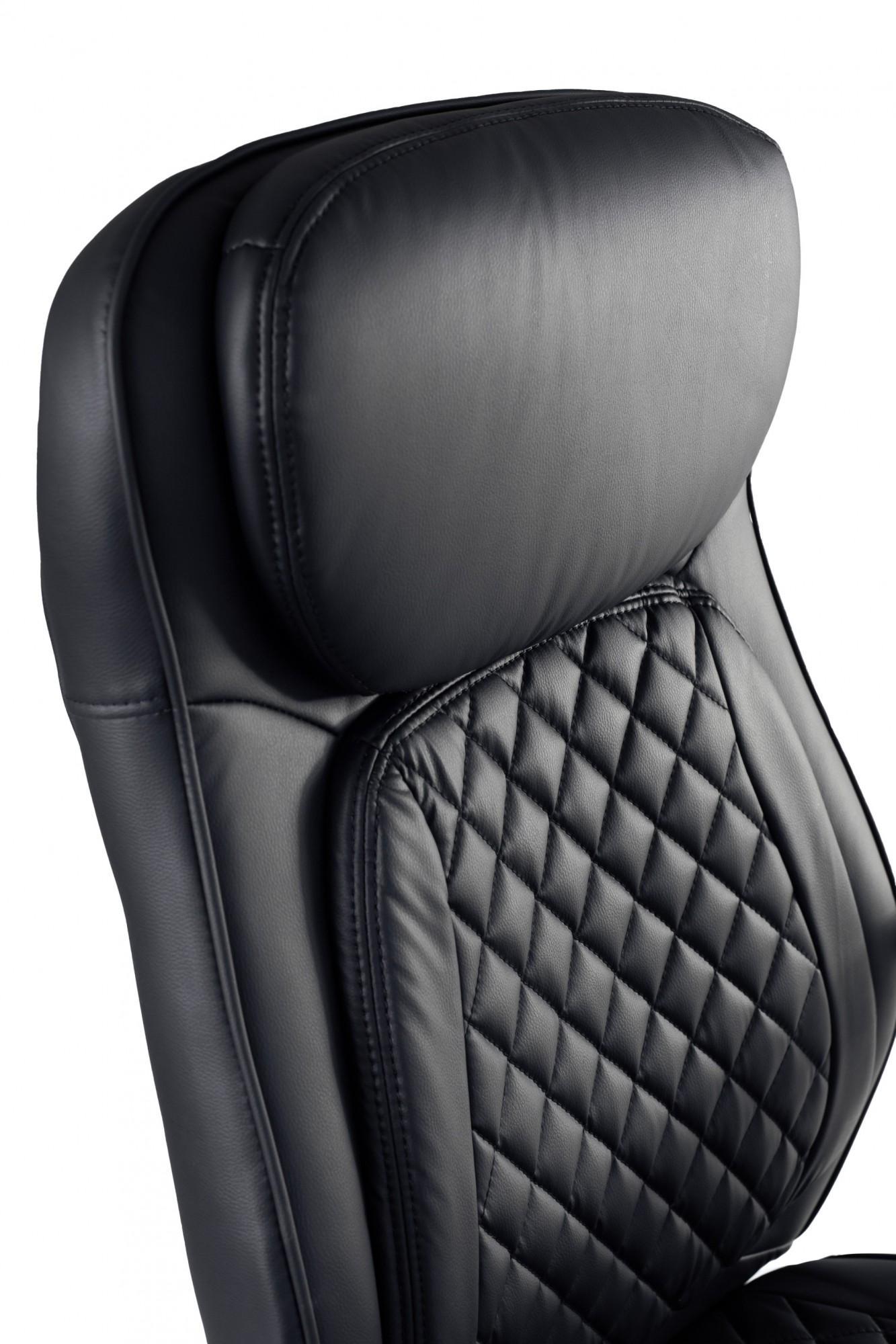 Крісло офісне комп'ютерне LamboDesign хром Anyfix екошкіра Чорний - фото 7