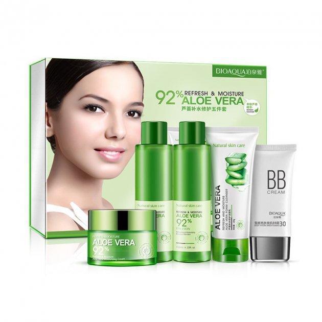 Подарунковий набір косметики по догляду за обличчям BIOAQUA Aloe Vera