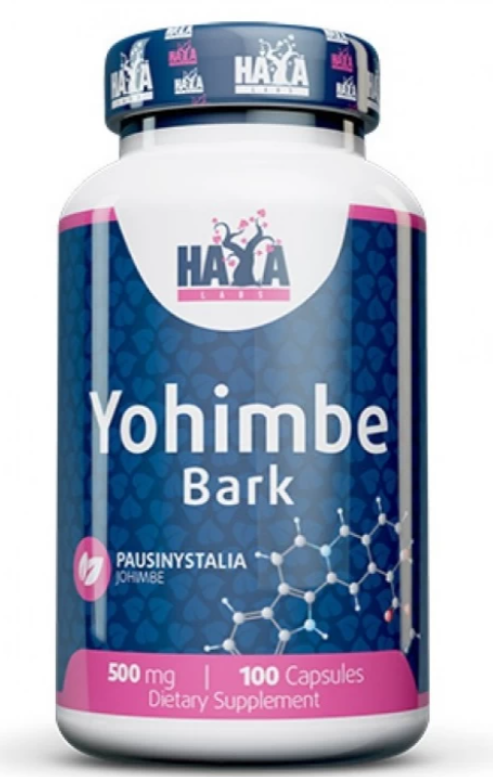 Добавка Йохимбин экстракт кора Haya Labs Yohimbe Bark 500 мг 100 капсул