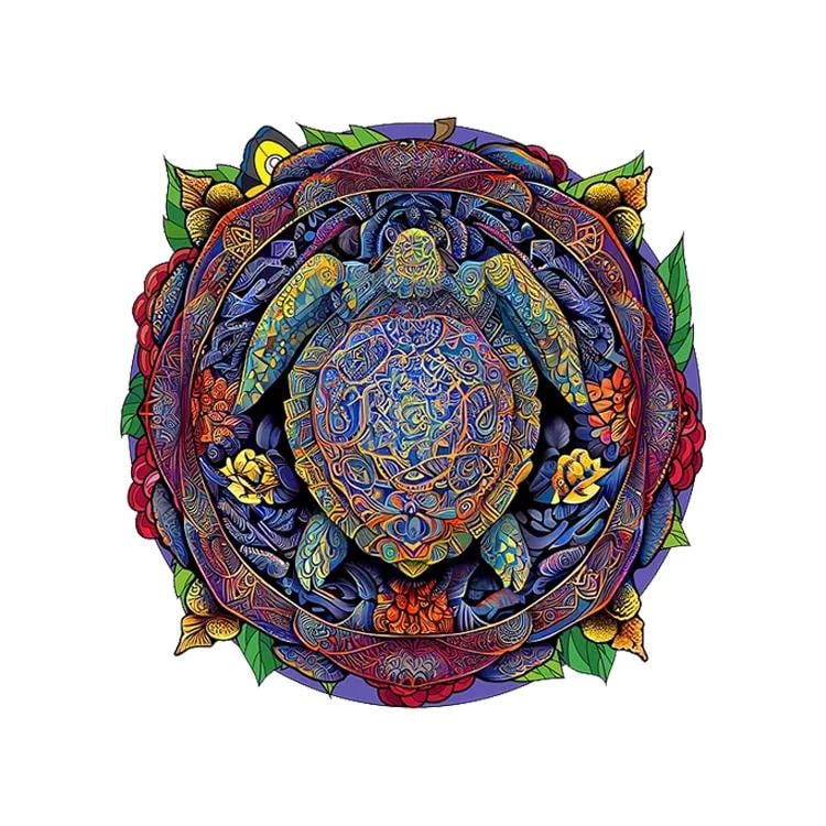 Пазл дерев'яний Мандала Черепаха А4 (1094) Пазл дерев'яний Мандала Черепаха А4 (1094)