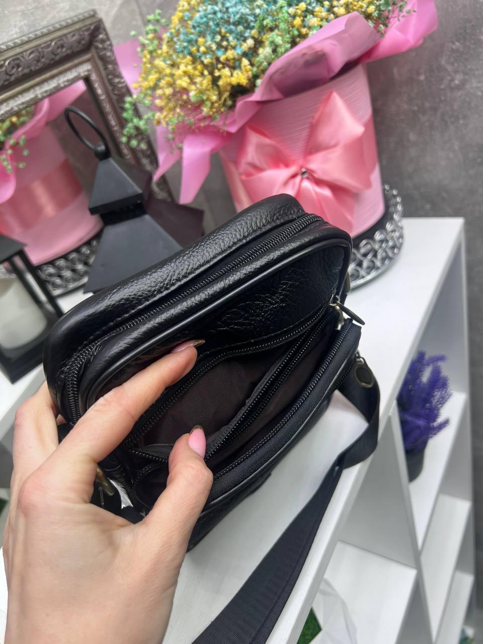 Сумка мессенджер кожаная мужская через плечо из натуральной кожи 17х22 см Черный (2748409949) - фото 7 Сумка мессенджер кожаная мужская через плечо из натуральной кожи 17х22 см Черный (2748409949) - фото 7