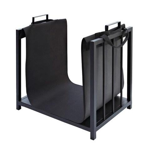 Подставка для дров стальная с текстильной сумкой 2в1 Черный