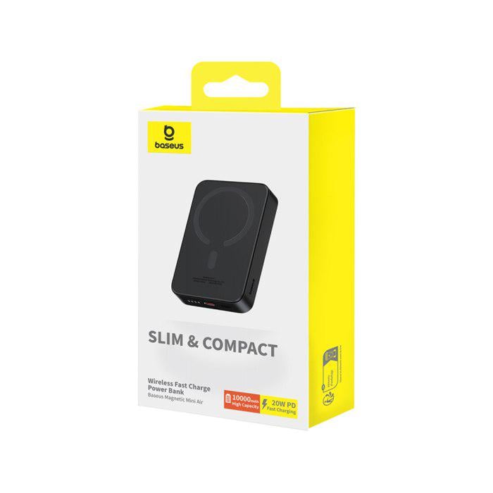 Повербанк BASEUS Magnetic Mini Air Wireless Fast Charge 10000mAh 20W із кабелем Black (P10059001113-00) - фото 12