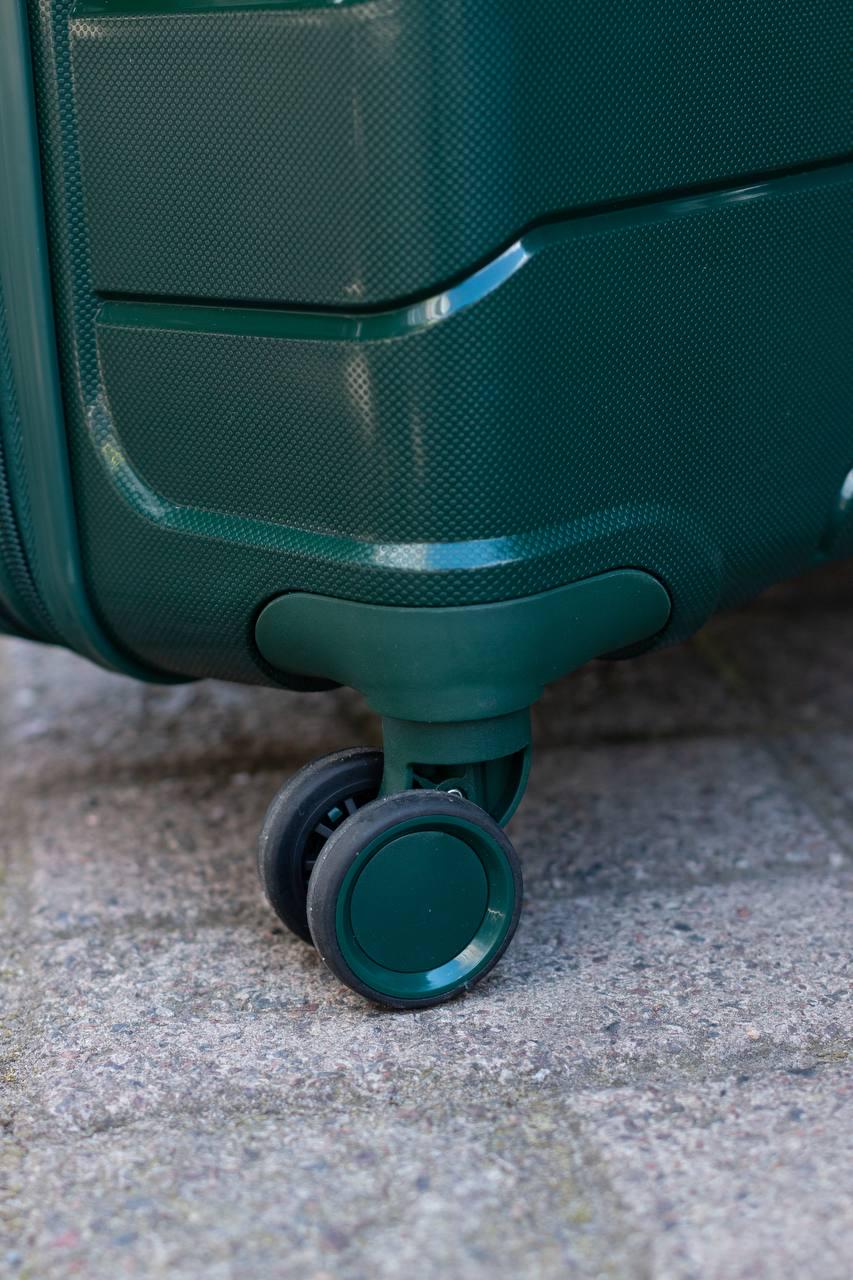 Чемодан пластиковый Nuri 1908 S Зеленый (11823592) - фото 4