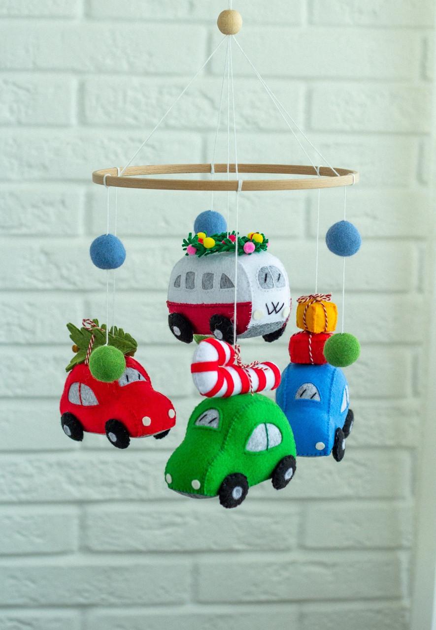 Мобиль детский WooolyWool Праздничные машинки (27861109)