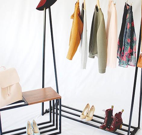 Скамейка для прихожей EcoLoft IN-2788 Лофт Коричневый (28523425) - фото 2