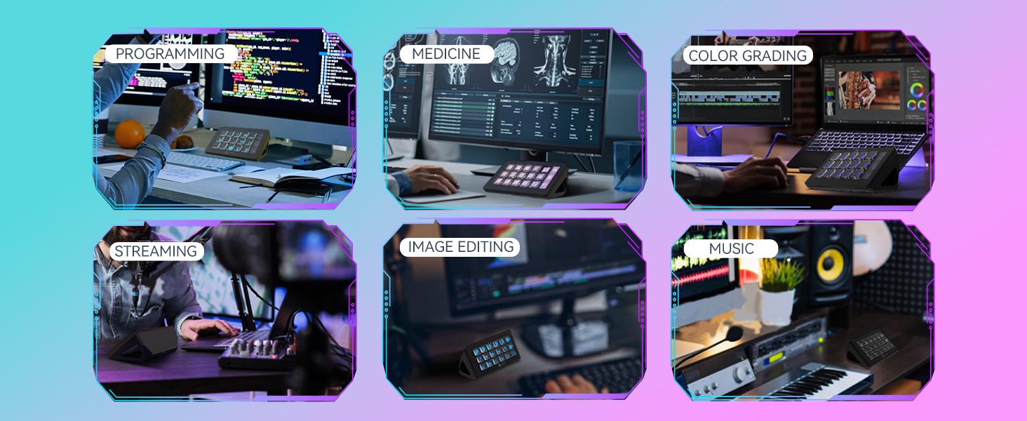 Клавиатура AJAZZ AKP153 Stream Controller Studio Deck 15 Macro Keys для потоковой передачи игр работы с Mac и ПК Белый - фото 9
