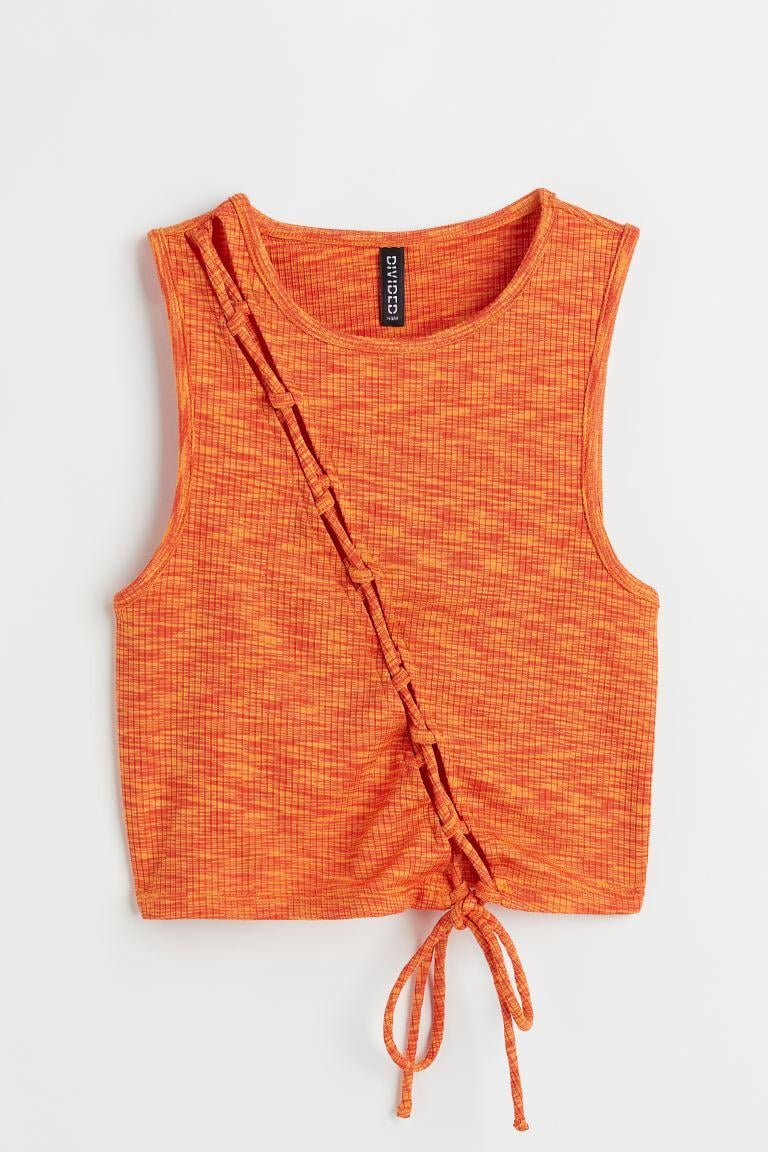 Топ H&M 1048073 S Оранжевый
