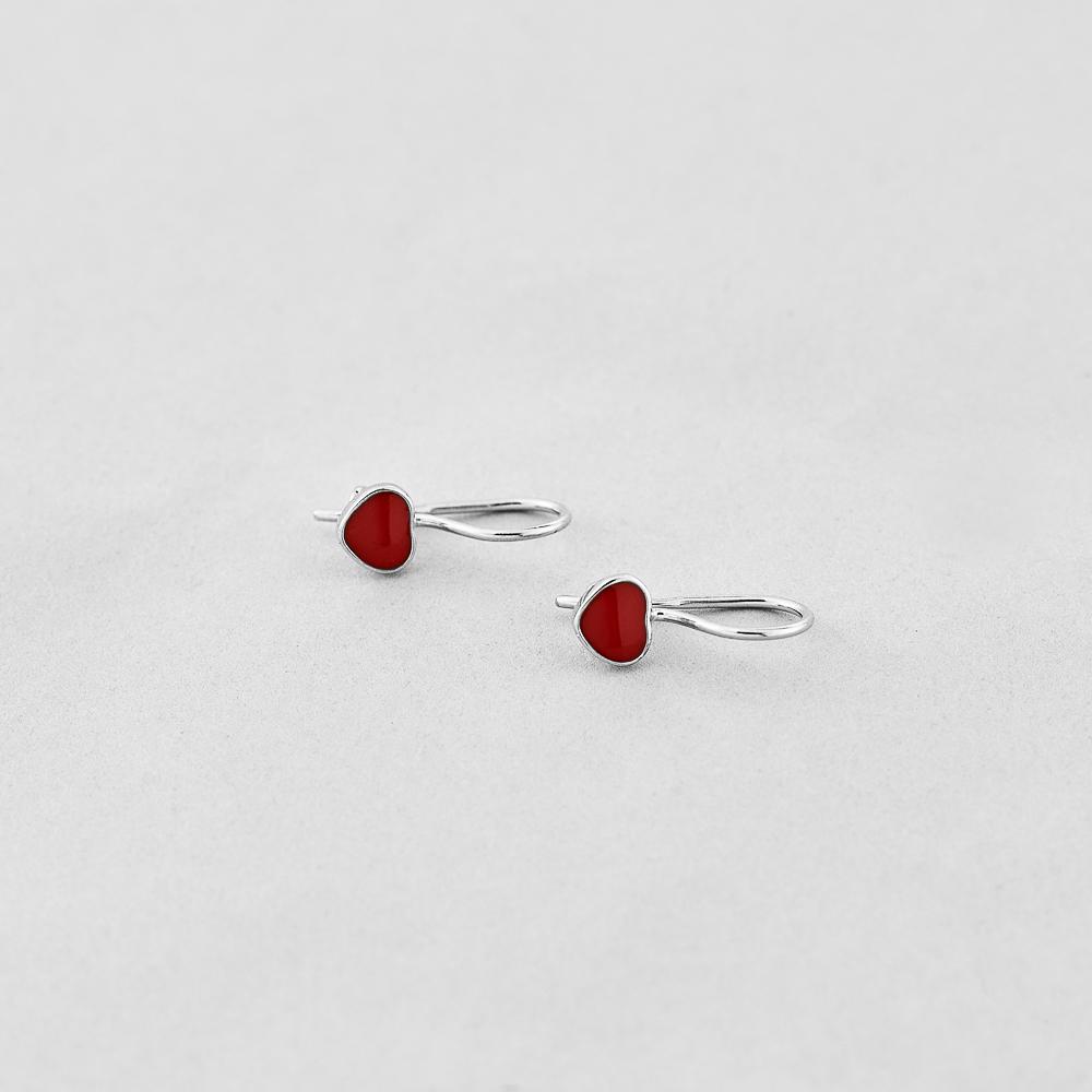 Серебряные серьги Minimal Там где любовь (783)