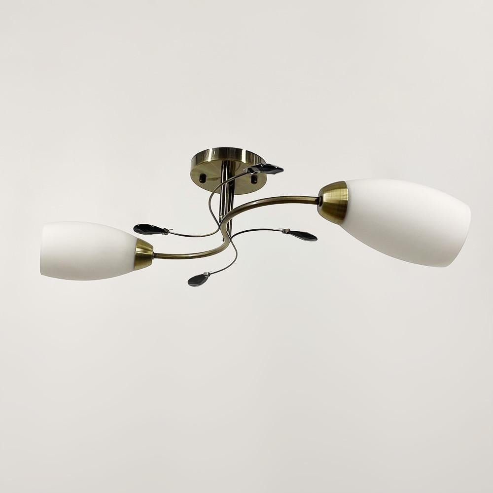 Люстра на 2 білих плафони у квіткових мотивах (91062/2) - фото 4 Люстра на 2 білих плафони у квіткових мотивах (91062/2) - фото 4