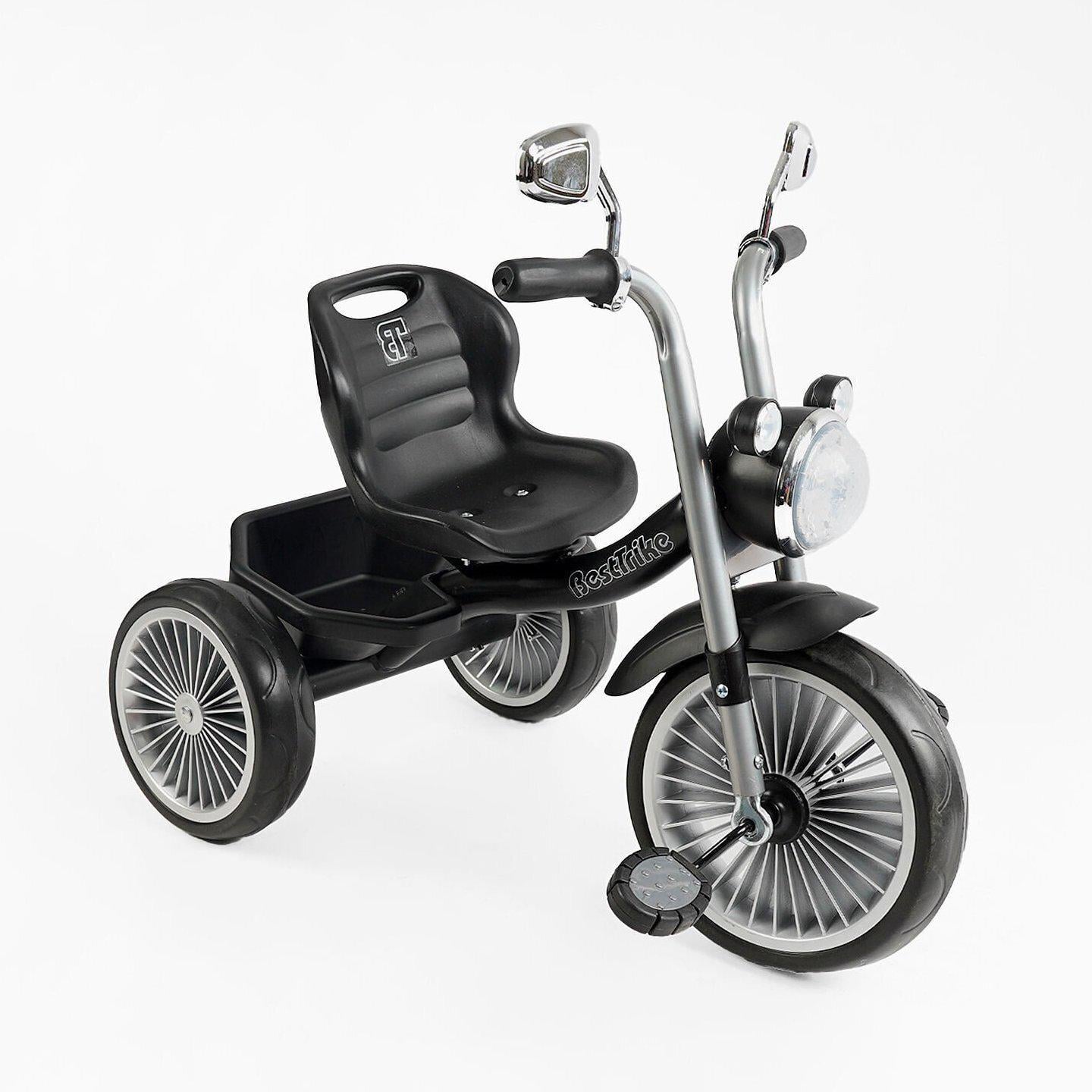 Детский трехколесный велосипед без ручки Best Trike BS Чоппер Черный