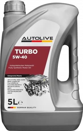 Моторна олія синтетична AUTOLIVE TURBO 5W-40 5 л - фото 1 Моторна олія синтетична AUTOLIVE TURBO 5W-40 5 л - фото 1