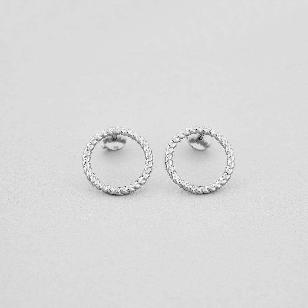 Серебряные серьги Minimal Узор (8306)