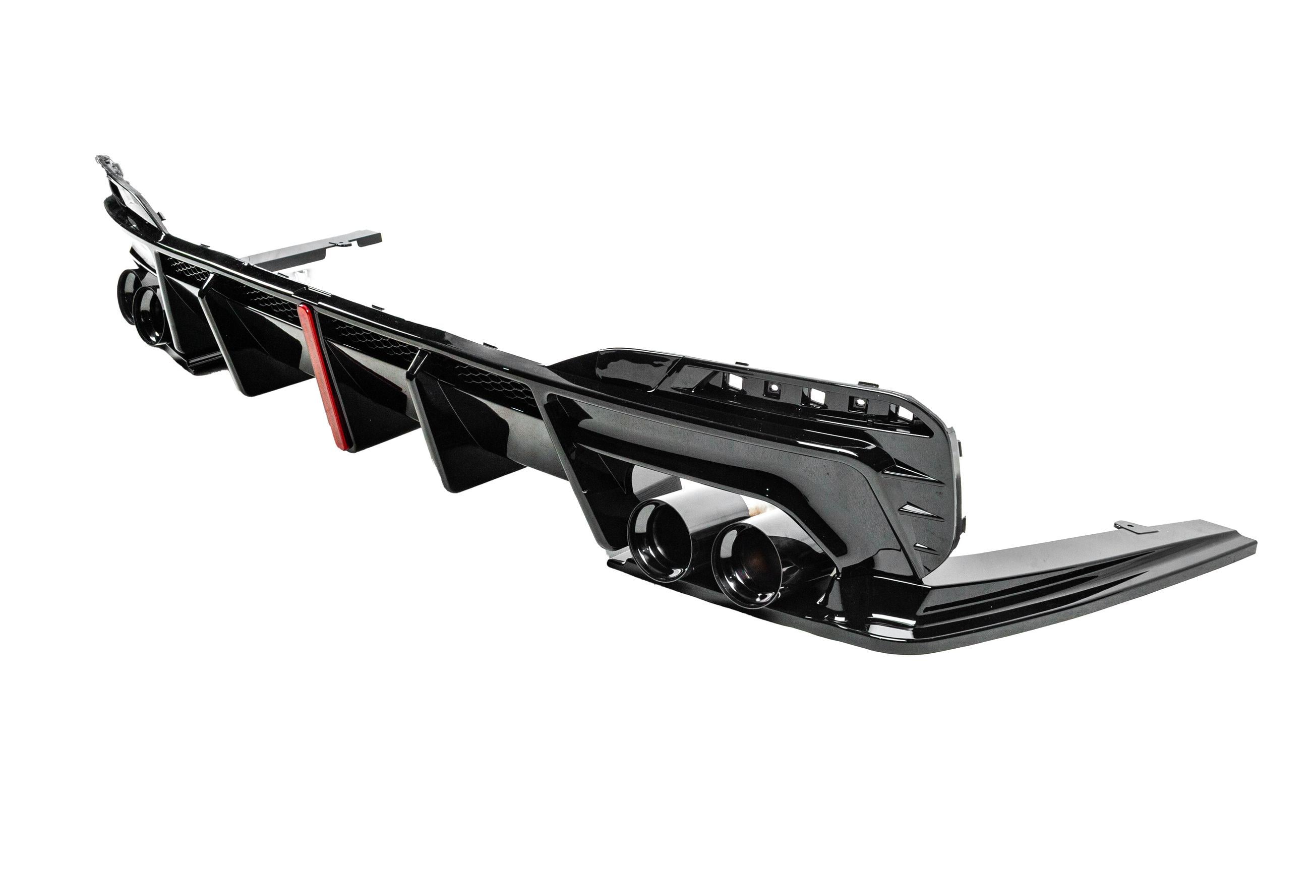 Диффузор задний Cixtai с насадками для M-Sport 2020-2023 для BMW 5 серия G30/31 2017-2023 гг. abs-пластик Черный (176094)