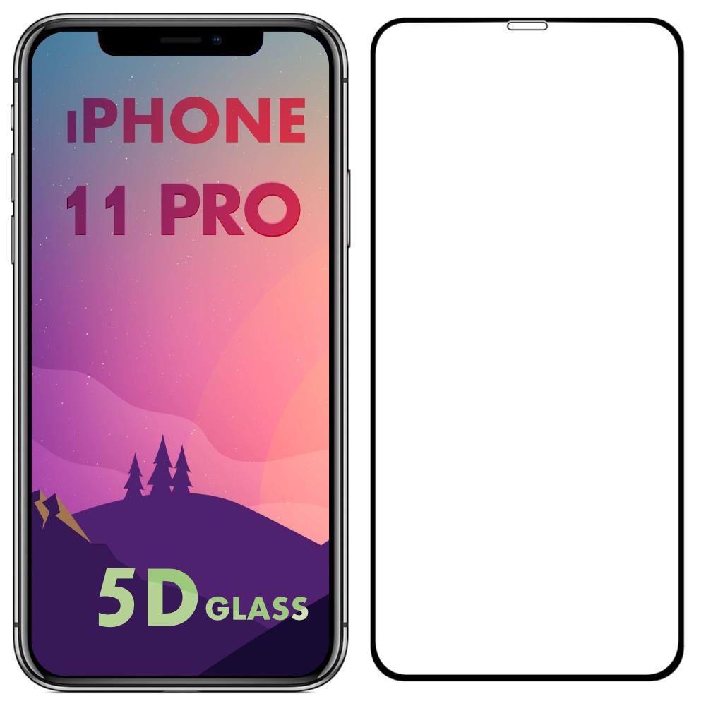 5D стекло iPhone 11 Pro (Защитное Full Glue) Black (10681)