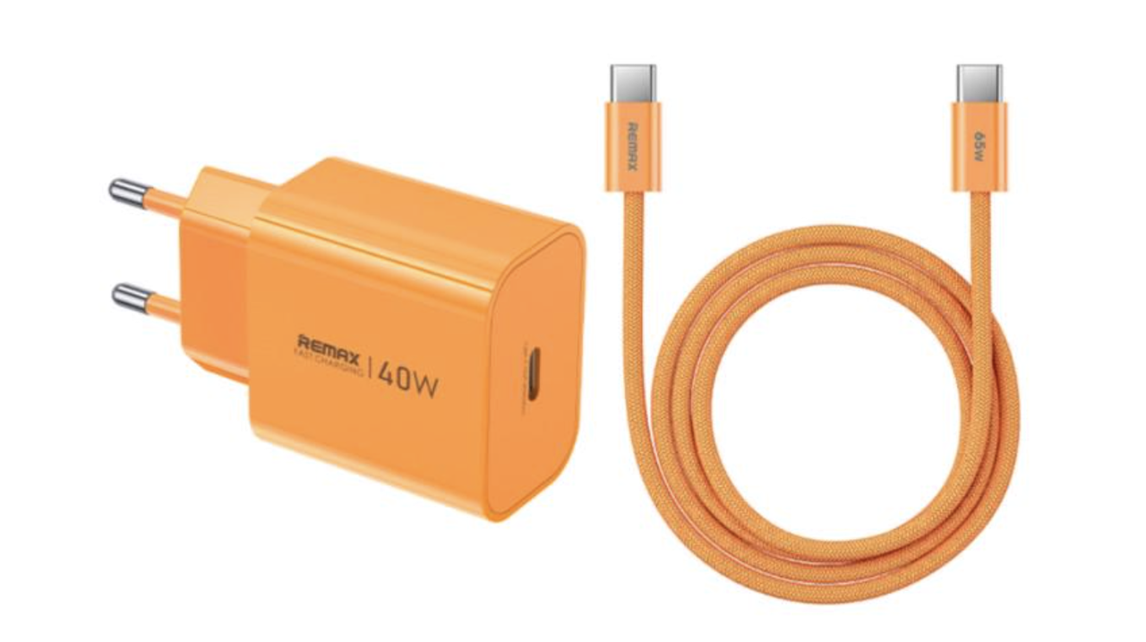 Зарядное устройство Remax СA10 GaN 1Type-C 40W + TypeC-TypeC Cable Cosmic Orange