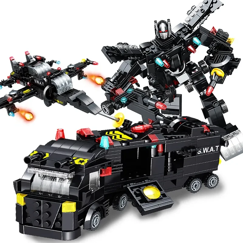 Конструктор Jiqile Робот трансформер 585 дет.