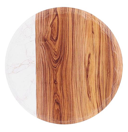 Подставка под горячее BonaDi d 16 см керамическая на пробковой основе Дерево с мрамором (DR015783)