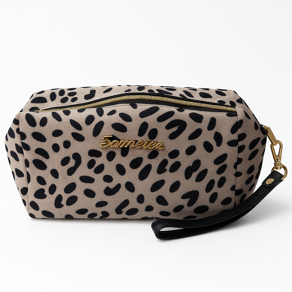 Косметичка Леопардовый с ремешком Бежевый (84bb2172)