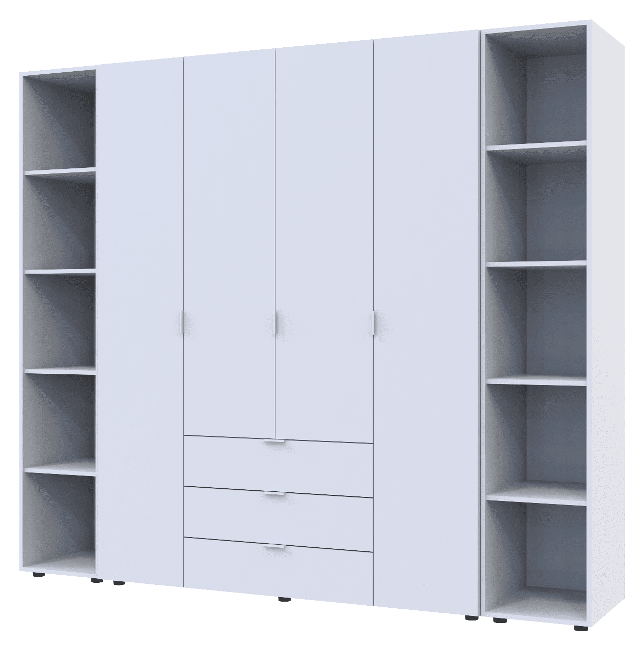 Комплект шкафов для одежды Doros Гелар 231,4х49,5х203,4 см 3 шт. Белый (DRS-011175)