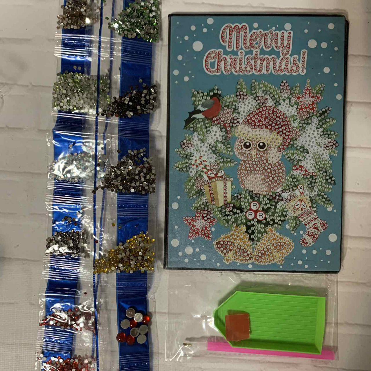 Блокнот из алмазной мозаики "Merry Christmas!" (13886177)
