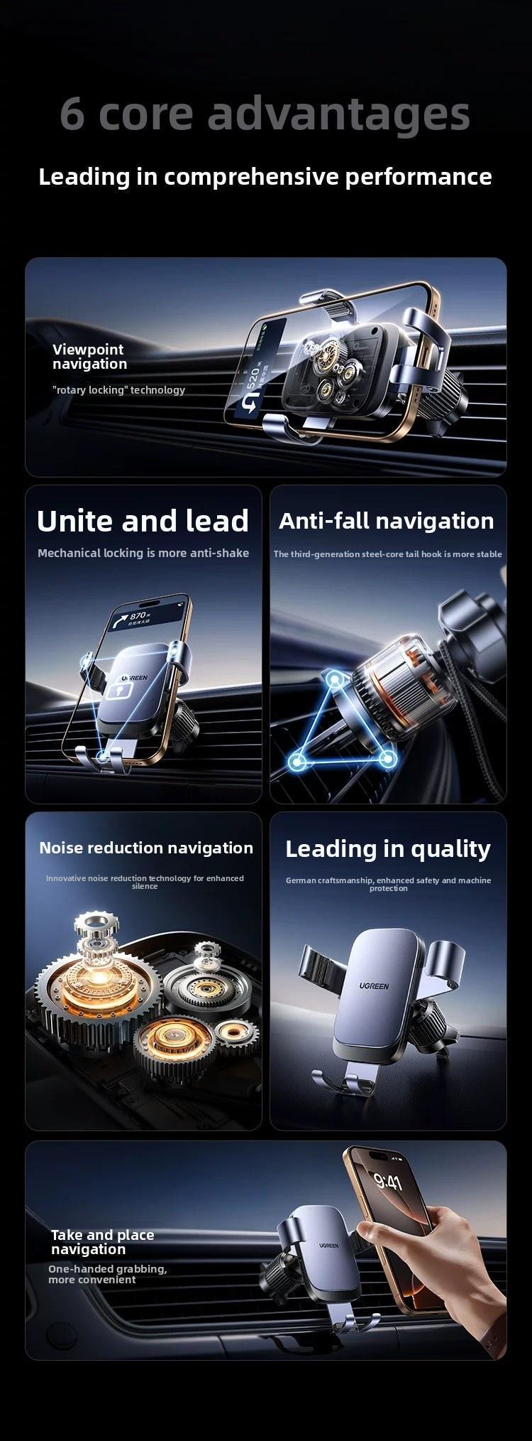 Держатель автомобильный Ugreen (55548) - фото 6